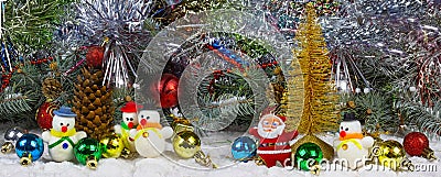 Image of beautiful festive designer christmas decorations Stock Photo