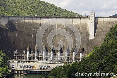 Image of bhumibol dam in province tak. Stock Photo