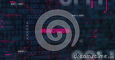 Image of blue binary code changing on transparent background Stock Photo