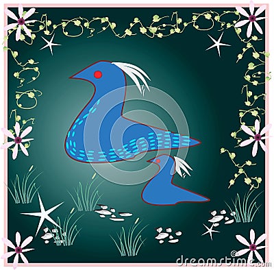 That is the image of blue dove illustration Cartoon Illustration