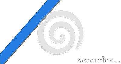 Image of blue stripe and copy space on white background Stock Photo