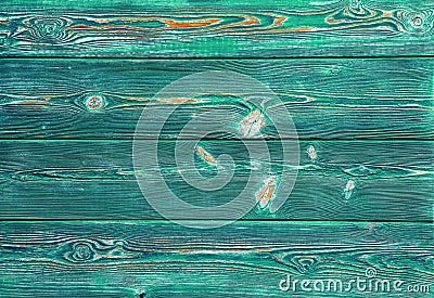Image of bumpy vintage wooden tabletop painted with green paint Stock Photo