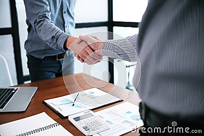 Image business mans handshake. Business partnership meeting concept. Stock Photo