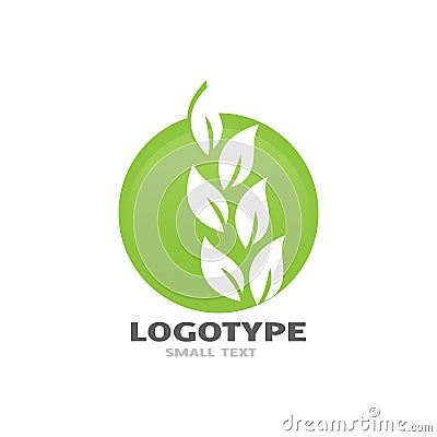 Go green logo design Vector Illustration