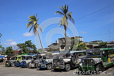 Jeepneys in the Philippines Editorial Stock Photo