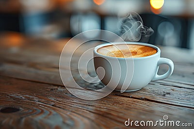 Aromatic Fresh Brewed Coffee in a Bespoke Mug Stock Photo