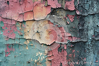 Echoes of the Past: Urban Decay on a Worn and Weathered Surface Stock Photo