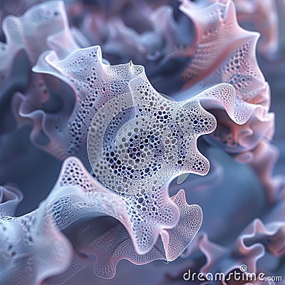 Pastel Fluidity: Abstract Coral Art Stock Photo