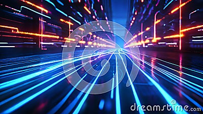 Dynamic light trails forming intricate patterns Stock Photo