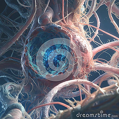 Stunning 3D Rendition of Human Cell Stock Photo