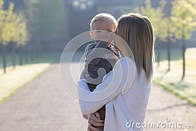 Cherished Moments in the Morning Haze Stock Photo