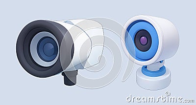 CCTV Surveillance Camera Icon Illustration Cartoon Illustration