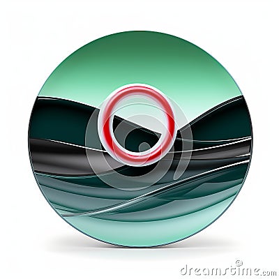 an image of a circular disk with waves on it Stock Photo