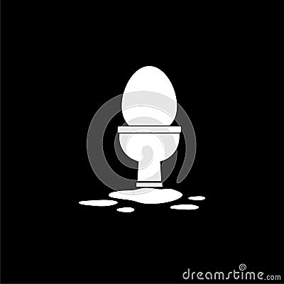 An image of a Clogged Toilet isolated on black background Stock Photo