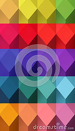 An image of a colorful geometric pattern. AI-Generative Stock Photo