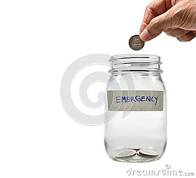 Image on concept of saving money for emergency and business Stock Photo