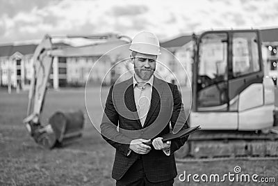image of construction inspector engineer. construction inspector engineer architecting. Stock Photo