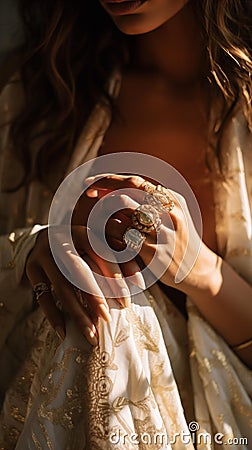 Image created from AI, Picture of a bangle jewelry design Stock Photo