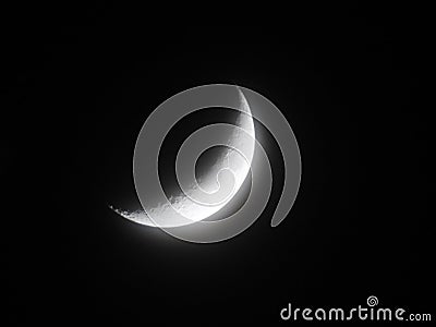 Crescent moon April 2024 Stock Photo