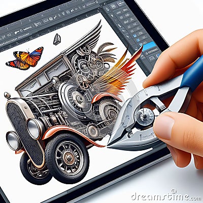 Image cropper A tool that allows users to resize or crop image Stock Photo