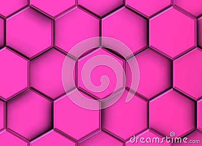 Image of 3d purple hexagons Stock Photo