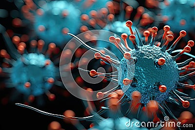 An image of a dangerous highly contagious virus Stock Photo