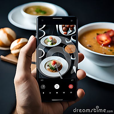 Dark and Moody Food Photography with Mobile Phone Stock Photo