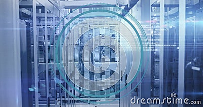 Image of data processing over computer servers Stock Photo