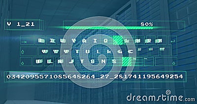 Image of data processing over computer servers Stock Photo