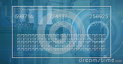 Image of data processing over computer servers Stock Photo