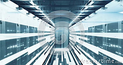 Image of data processing over computer servers Stock Photo