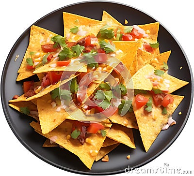 Image of Delicious-looking Nachos. AI-Generated. Stock Photo