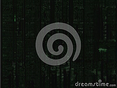 Digital Numeric Matrix with Cascading Numbers for Futuristic Website Background Stock Photo