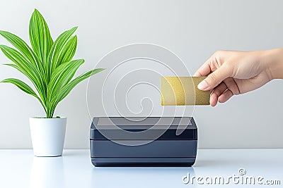 Secure KYC Verification with Digital Account Sign-Up and ID Authentication through Fingerprint and Photo Scanning Stock Photo