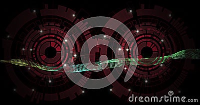 Image of digital data processing over scopes scanning Stock Photo