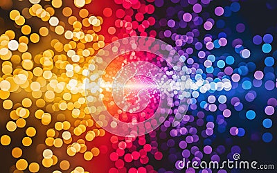 The image displays a vibrant and dynamic abstract composition of light. generative ai Stock Photo