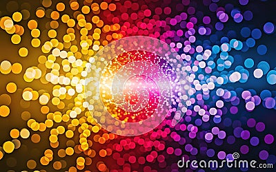The image displays a vibrant and dynamic abstract composition of light. generative ai Stock Photo