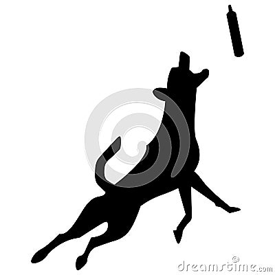 Dog diving sport EPS vector file Vector Illustration