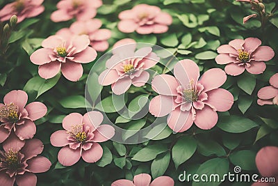 Image of Dreamy Vintage Wallpaper with Botanical Flower Bunch .AI Generated Stock Photo