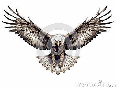 image of an eagle design Made With Generative AI illustration Cartoon Illustration