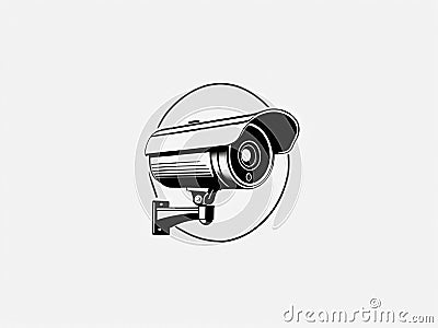 Vigilant Sentry: Bullet Camera for Outdoor Security Surveillance Stock Photo