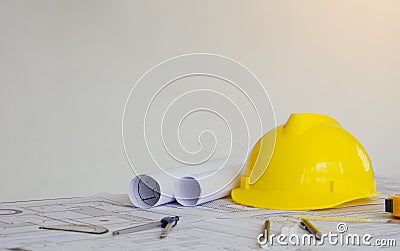 Image of engineering objects on workplace.engineer tools Stock Photo