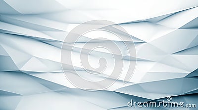 Abstract geometric pattern with overlapping white and gray polygons, AI Stock Photo