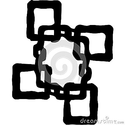 Abstract Interlocking Square Pattern Vector Design for Modern Decor Stock Photo