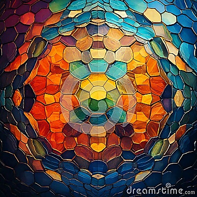 The image features a vibrant background pattern characterized by an array of colors and artistic designs Stock Photo