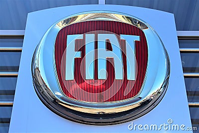An Image of a Fiat Logo - Bielefeld/Germany - 07/23/2017 Editorial Stock Photo