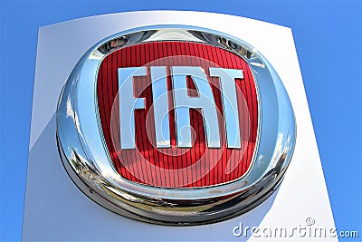 An Image of a Fiat Logo - Bielefeld/Germany - 07/23/2017 Editorial Stock Photo