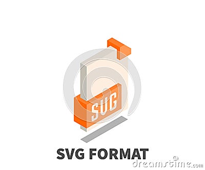 Image file format SVG icon, vector symbol. Vector Illustration