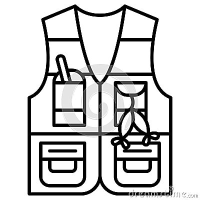 Fisherman vest EPS vector file Stock Photo