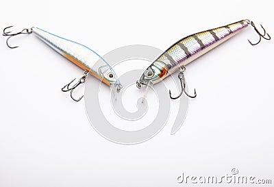 Image of fishing bait white background Stock Photo